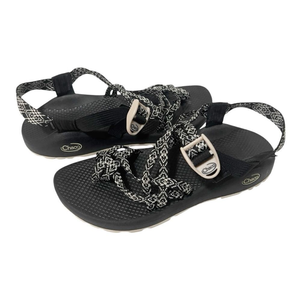 Chaco Womens Z Cloud Black White Adjustable Strap Cushioned Hiking Sandal Size 9 - Picture 3 of 9